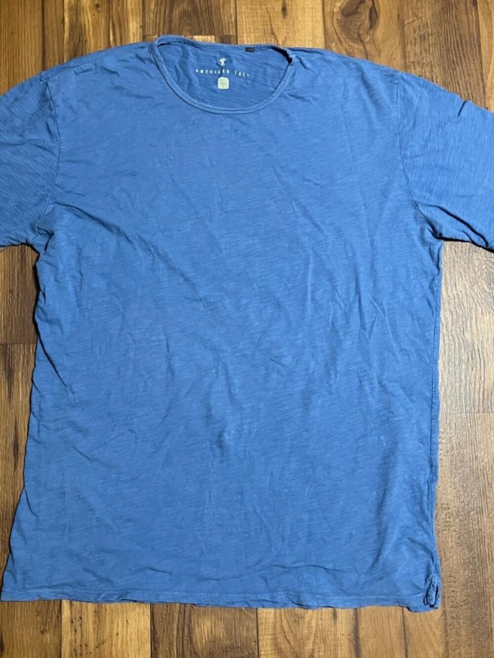 American Tall Mens T-Shirt Size XL Blue Round Neck Minimalist Classic Tee